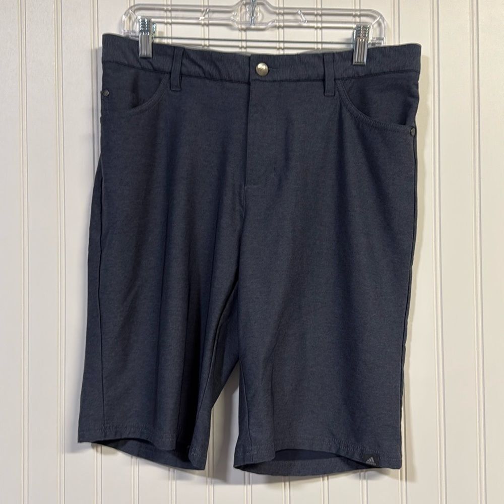 Adidas Men's Blue Golf Athleisure Shorts Size 32 Flat Front Hybrid 10"